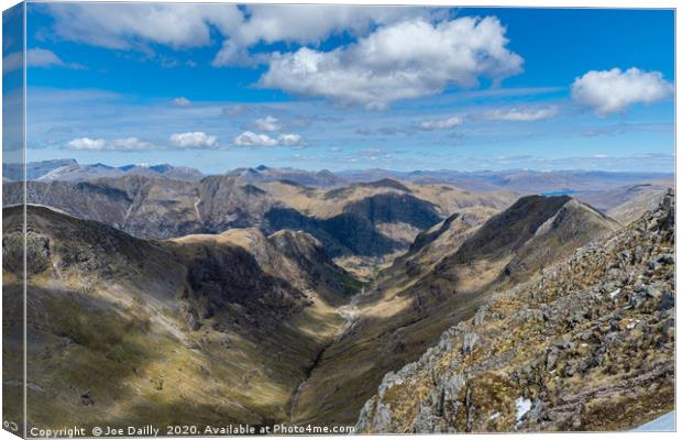 Majestic Views of Glencoe Canvas Print by Joe Dailly