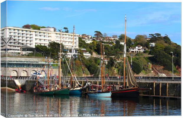 Tall Ships in Torquay Canvas Print by Tom Wade-West