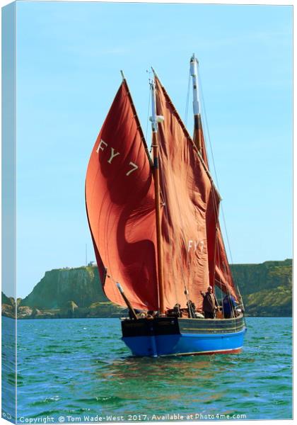 Looe Lugger 'Our Daddy' Canvas Print by Tom Wade-West