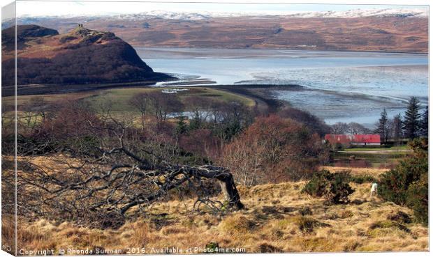 Castle Varrich on the Kyle of Tongue Canvas Print by Rhonda Surman