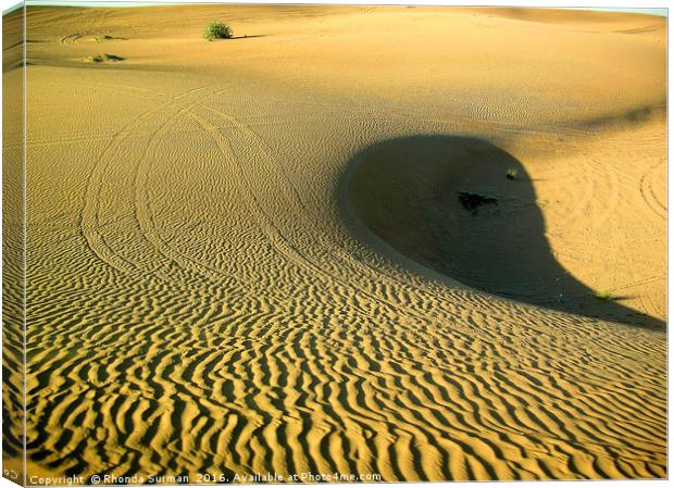 Deserted Arabian desert Canvas Print by Rhonda Surman