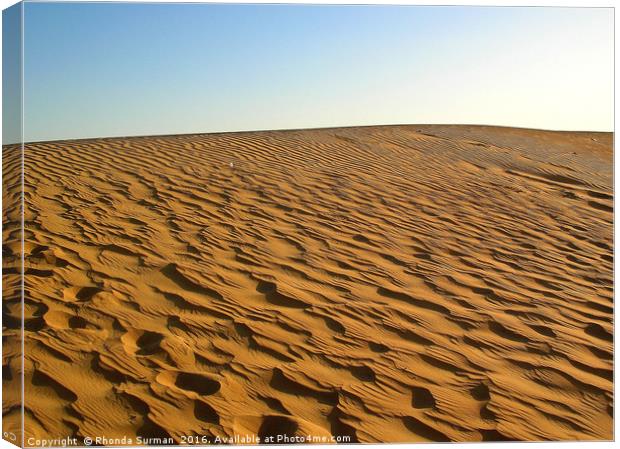 Deserted Arabian Desert Canvas Print by Rhonda Surman