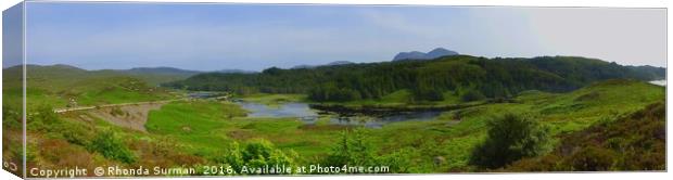 Loch Glendhu from the Kylestrome viewpoint Canvas Print by Rhonda Surman
