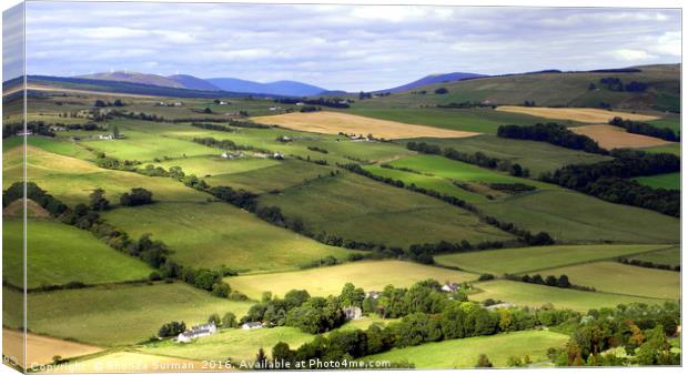 View from Knockfarrel Iron Age hillfort Canvas Print by Rhonda Surman