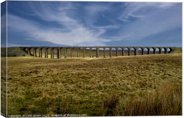 The Ribblehead (Batty Moss) Viaduct and Landscape Canvas Print by Colin Green