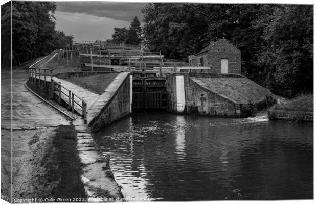 Five Rise Locks Canvas Print by Colin Green