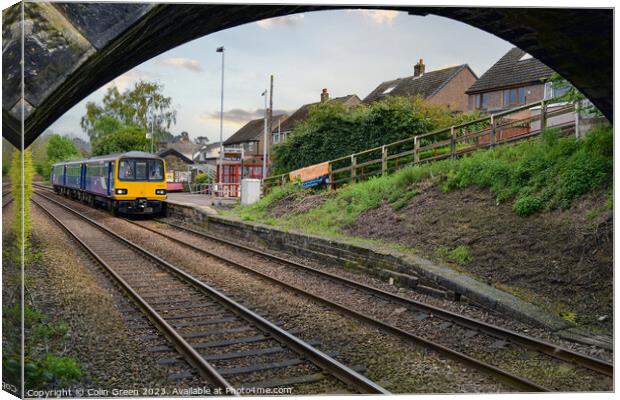 Pacer Train at Shepley Railway Station Canvas Print by Colin Green