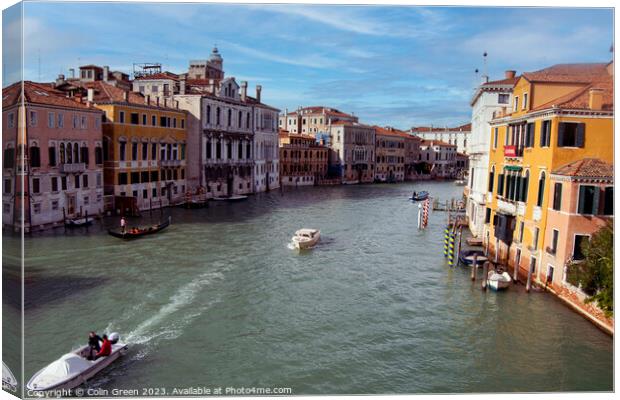 The Grand Canal Canvas Print by Colin Green