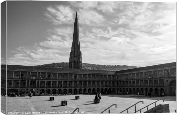 Piece Hall and Square Church Spire Canvas Print by Colin Green