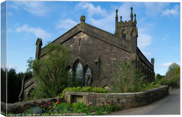 Cross Stone Church Canvas Print by Colin Green