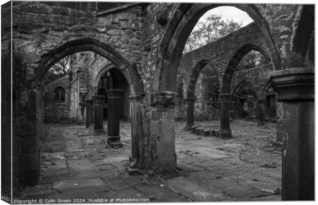 Inside the Ruined Church of St Thomas a Becket, Heptonstall Canvas Print by Colin Green