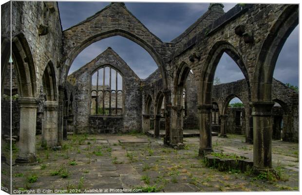 Ruins of the Church of St Thomas a Becket, Heptonstall Canvas Print by Colin Green