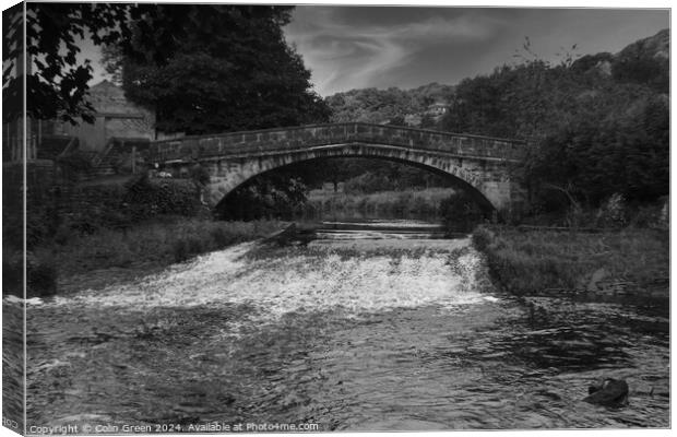 Brearley Bridge and the River Calder Canvas Print by Colin Green