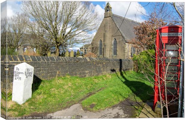 Ripponden 2 Miles at St Luke's Church. Canvas Print by Colin Green