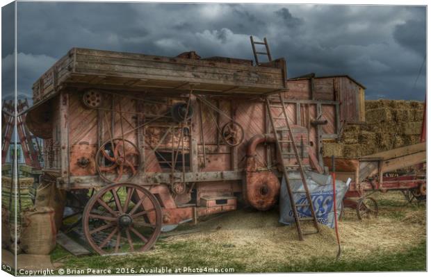 Threshing Machine Canvas Print by Brian Pearce