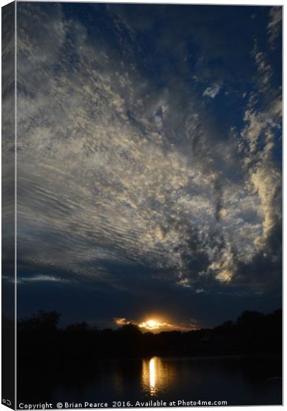 Sunset at Thatcham - Berkshire Canvas Print by Brian Pearce