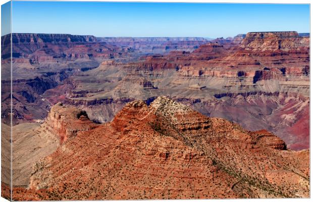 Scenic Grand Canyon during late summer season  Canvas Print by Thomas Baker