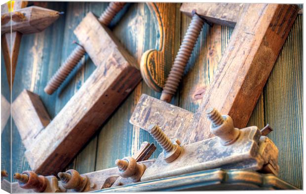 historic woodworking tools Canvas Print by sharon hitman