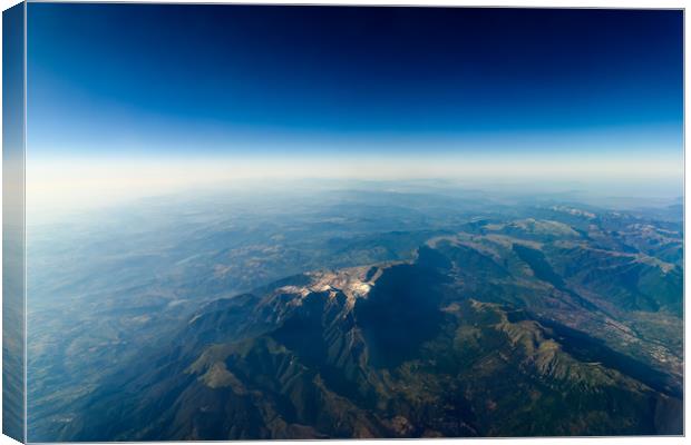 High Altitude Photo Of Planet Earth Horizon Canvas Print by Radu Bercan