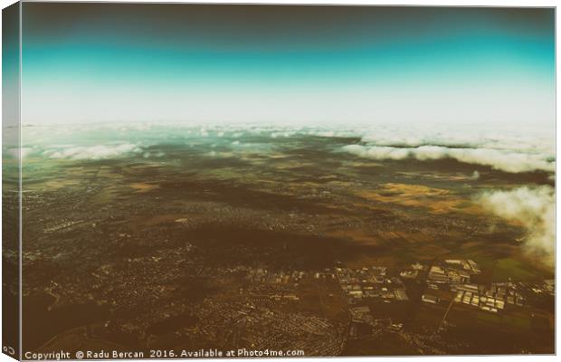 Aerial Photo Of Earth Horizon Canvas Print by Radu Bercan