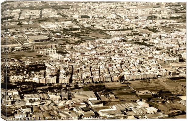 Aerial Photo Of Valencia City Surrounding Area In  Canvas Print by Radu Bercan