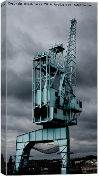 Industrial past haunting the river Medway Canvas Print by Rob Lucas