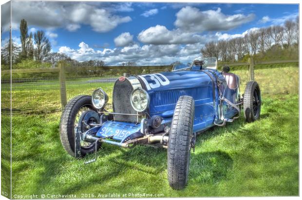 Bugatti Grand Prix Racing Car Canvas Print by Catchavista 