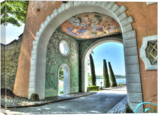 Archway to the Sea Canvas Print by Catchavista 