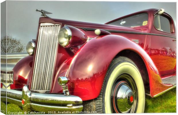 Packard Type 138 Vintage Car Canvas Print by Catchavista 