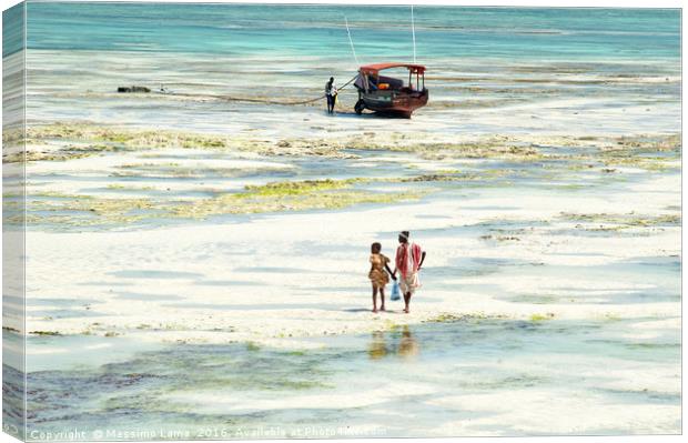Seascape in Zanzibar Canvas Print by Massimo Lama