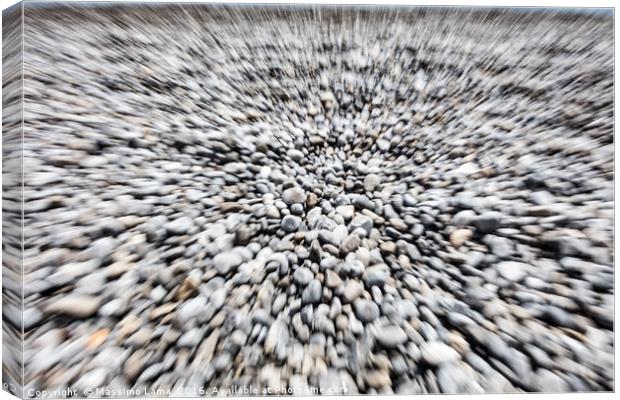 Pebbles on the beach Canvas Print by Massimo Lama