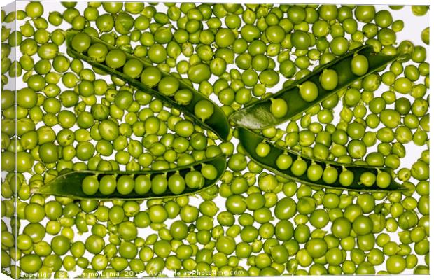 fresh green peas Canvas Print by Massimo Lama