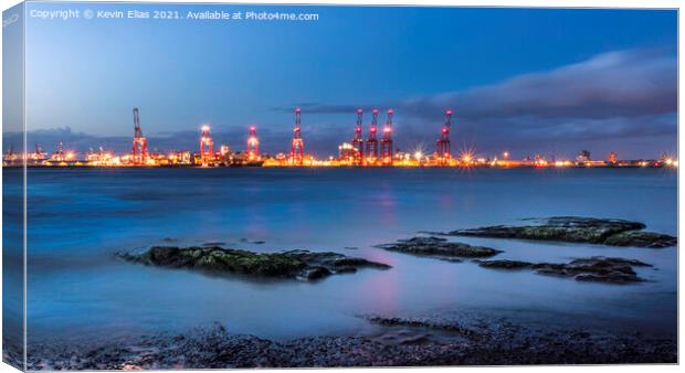 L2 container terminal, Liverpool. Canvas Print by Kevin Elias
