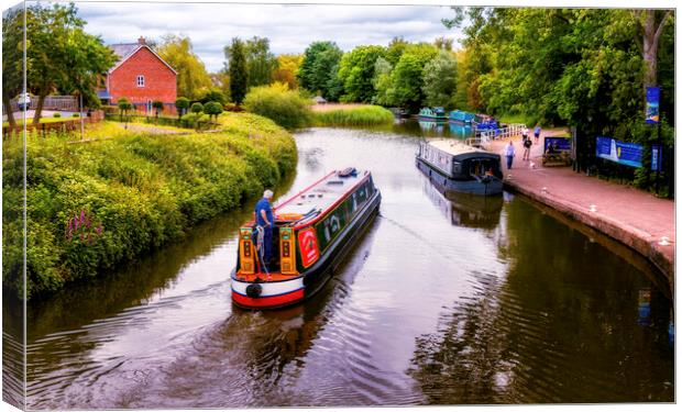 Charming Cheshire Canal Voyage Canvas Print by Kevin Elias