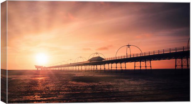 Pier sunset Canvas Print by Kevin Elias