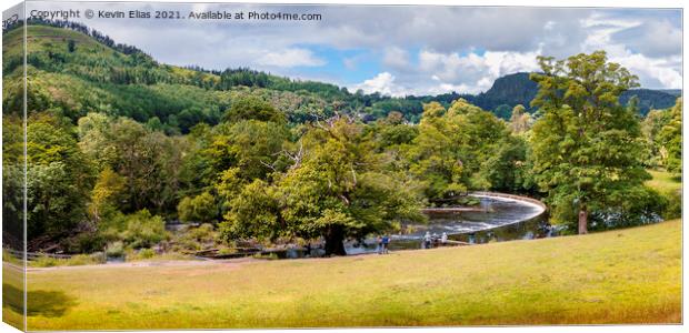 Horseshoe falls, Wales Canvas Print by Kevin Elias