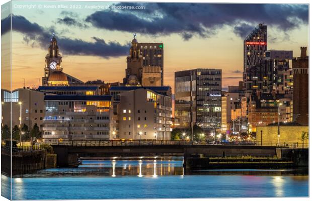 Liverpool at dusk Canvas Print by Kevin Elias