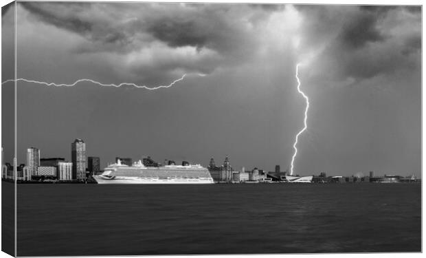 Liverpool lightning Canvas Print by Kevin Elias