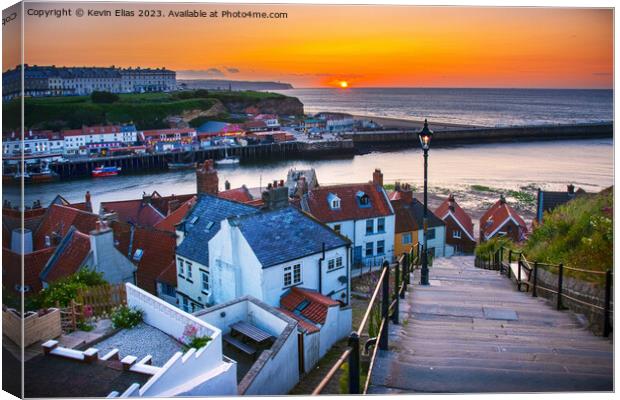 Enigmatic Whitby: A Sunset Symphony Canvas Print by Kevin Elias