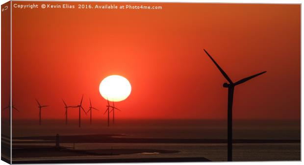 Enthralling Wirral Sunset Vista Canvas Print by Kevin Elias