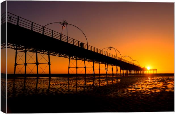 SUNSET AT SOUTHPORT Canvas Print by Kevin Elias