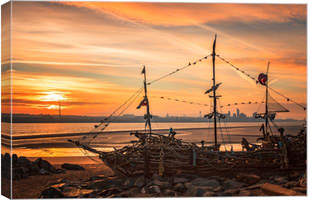 Mersey sunrise Canvas Print by Kevin Elias