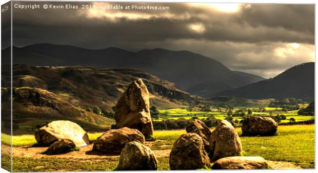 CASTLERIGG STONE CIRCLE Canvas Print by Kevin Elias