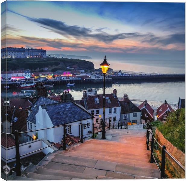 199 steps at Whitby Canvas Print by Kevin Elias