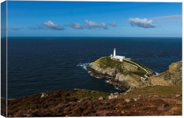 South stack lighthouse Canvas Print by Kevin Elias