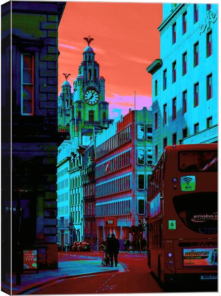 Liverpool pop art Canvas Print by Kevin Elias