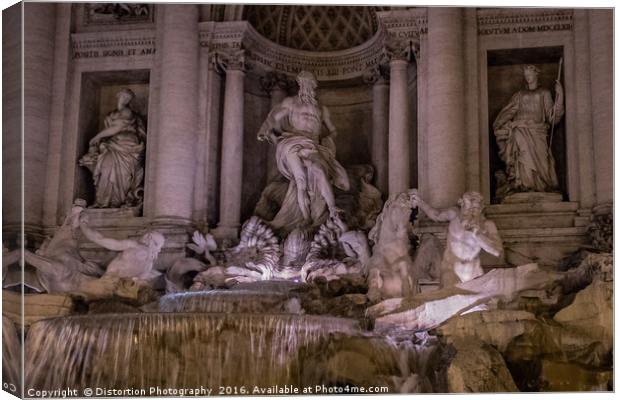 Trevi Fountain Canvas Print by Distortion Photography