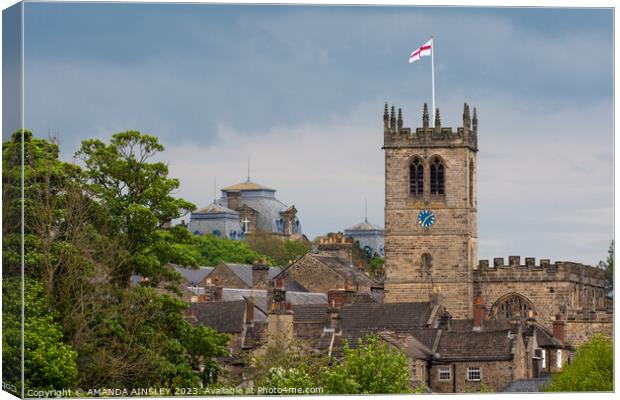 St Mary's Church & Bowes Museum Canvas Print by AMANDA AINSLEY