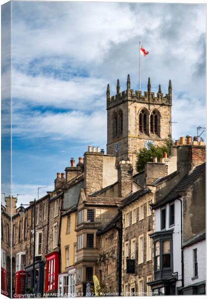 St Mary's Church in Barnard Castle Canvas Print by AMANDA AINSLEY