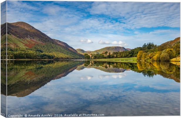 Autumn Colours at Buttermere Canvas Print by AMANDA AINSLEY